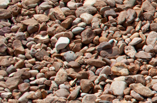 close up of assorted small river rock